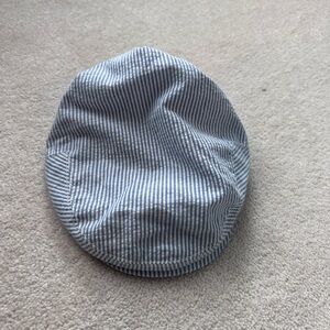 Striped Blue and White Men's Cap
